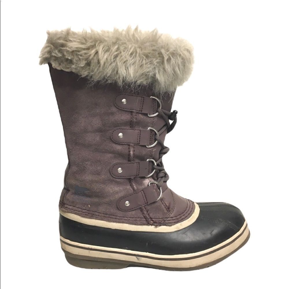 SORELKids Youth Joan of Arctic Waterproof Winter Snow Boot Purple Black 4